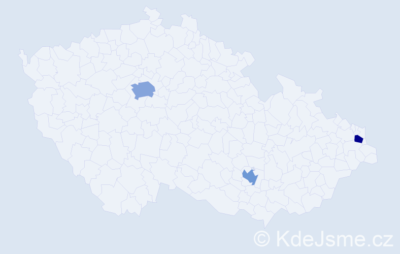 Příjmení: 'Kassabová', počet výskytů 8 v celé ČR