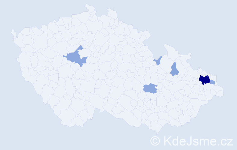 Příjmení: 'Litviková', počet výskytů 16 v celé ČR