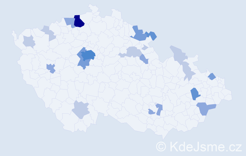 Příjmení: 'Bartschová', počet výskytů 49 v celé ČR