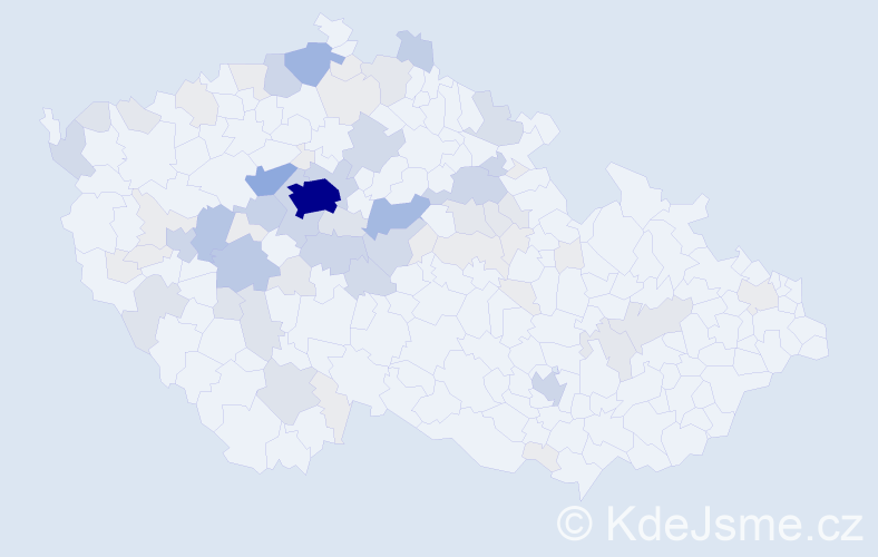 Příjmení: 'Pacovská', počet výskytů 285 v celé ČR