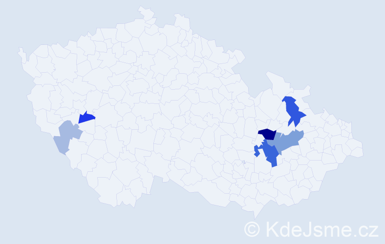 Příjmení: 'Riedinger', počet výskytů 18 v celé ČR