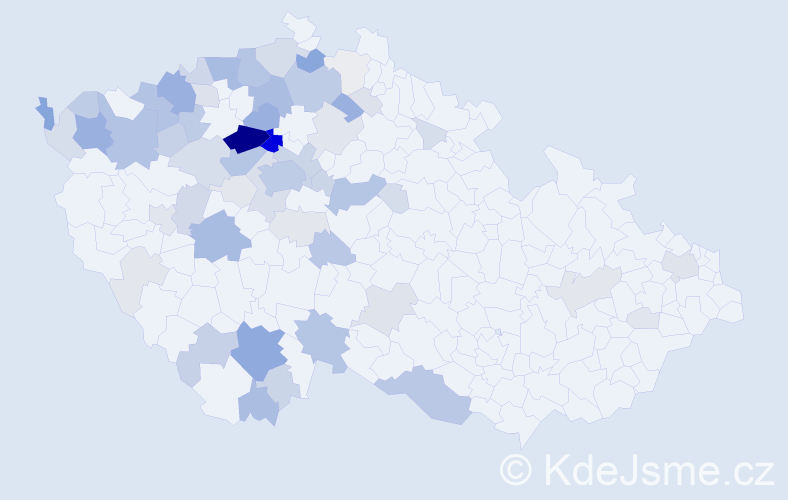 Příjmení: 'Toms', počet výskytů 262 v celé ČR