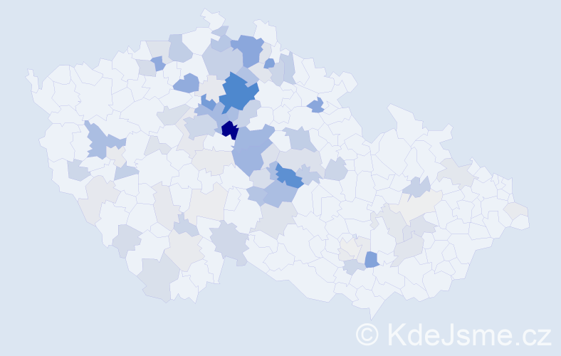 Příjmení: 'Řípa', počet výskytů 316 v celé ČR
