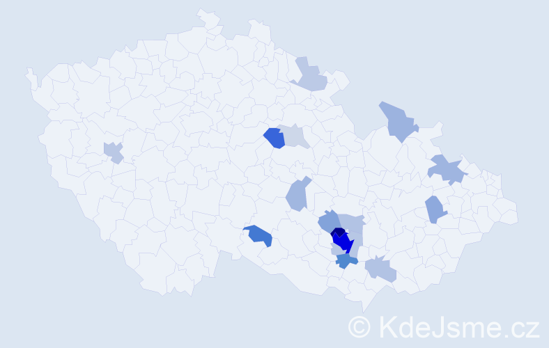 Příjmení: 'Trkanová', počet výskytů 49 v celé ČR