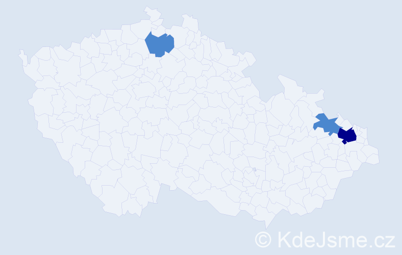 Příjmení: 'Vietorisová', počet výskytů 5 v celé ČR