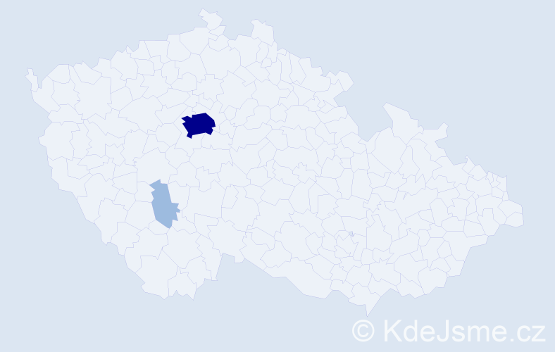 Příjmení: 'Blizničenko', počet výskytů 5 v celé ČR