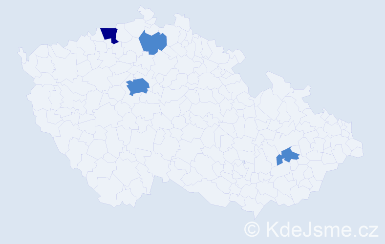 Příjmení: 'Dobosová', počet výskytů 6 v celé ČR