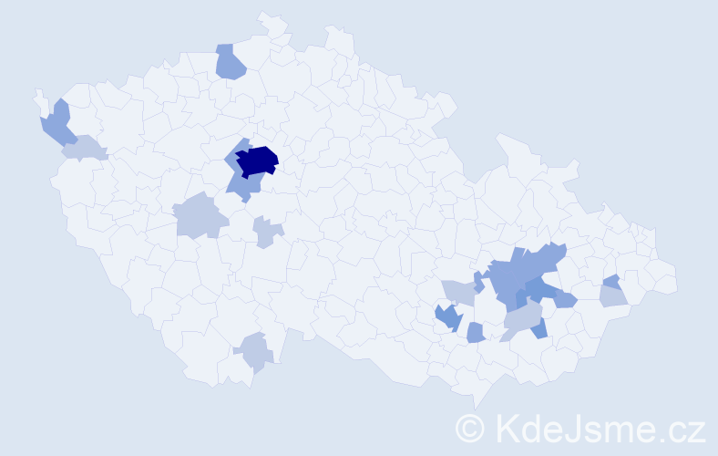 Příjmení: 'Bell', počet výskytů 42 v celé ČR