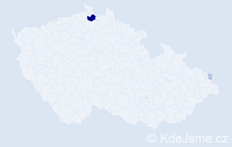 Příjmení: 'Dzieržawová', počet výskytů 4 v celé ČR