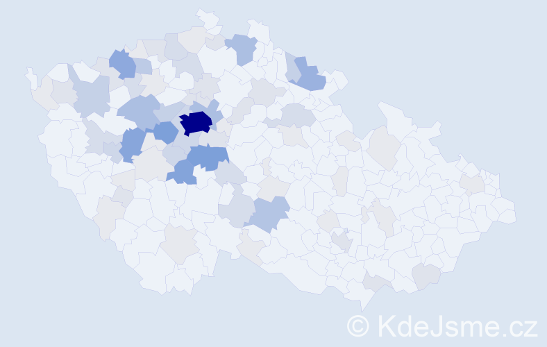 Příjmení: 'Kodet', počet výskytů 270 v celé ČR