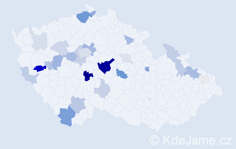 Příjmení: 'Šlejmar', počet výskytů 69 v celé ČR