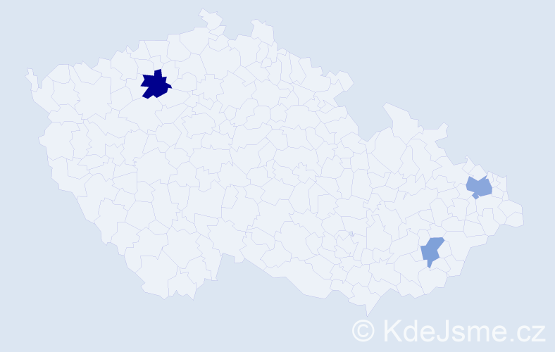 Příjmení: 'Zimpelová', počet výskytů 5 v celé ČR