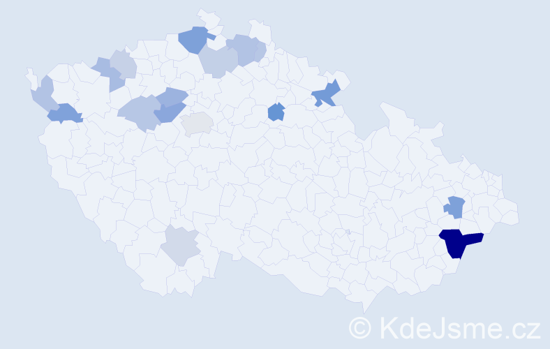 Příjmení: 'Gerhardt', počet výskytů 36 v celé ČR
