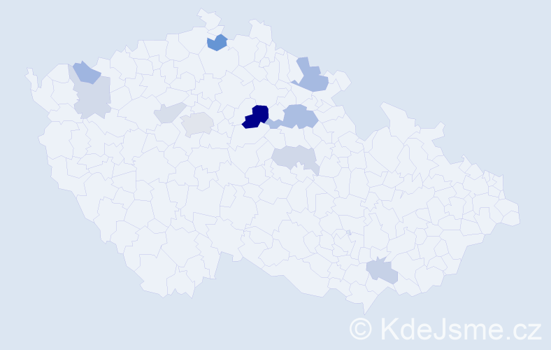 Příjmení: 'Seňko', počet výskytů 22 v celé ČR