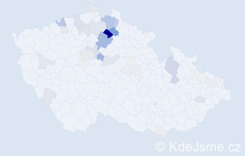 Příjmení: 'Flanderka', počet výskytů 139 v celé ČR