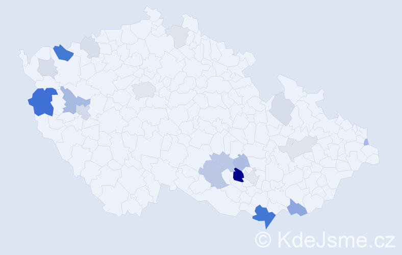Příjmení: 'Malatová', počet výskytů 46 v celé ČR