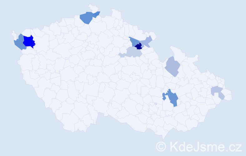 Příjmení: 'Bandurič', počet výskytů 22 v celé ČR