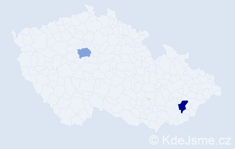 Příjmení: 'Poušová', počet výskytů 3 v celé ČR