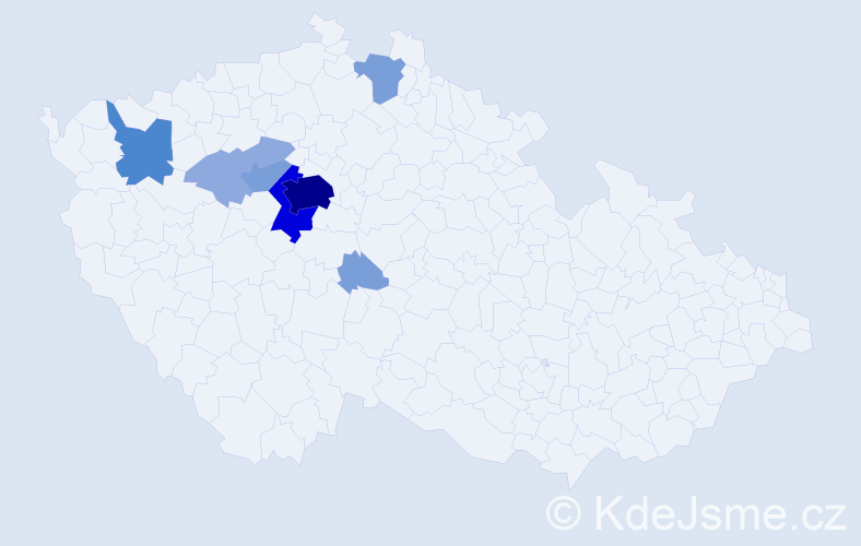 Příjmení: 'Plešner', počet výskytů 24 v celé ČR