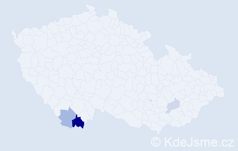 Příjmení: 'Bazsóvá', počet výskytů 14 v celé ČR