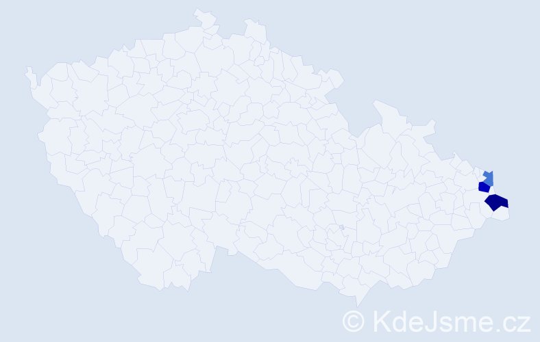 Příjmení: 'Korzec', počet výskytů 9 v celé ČR