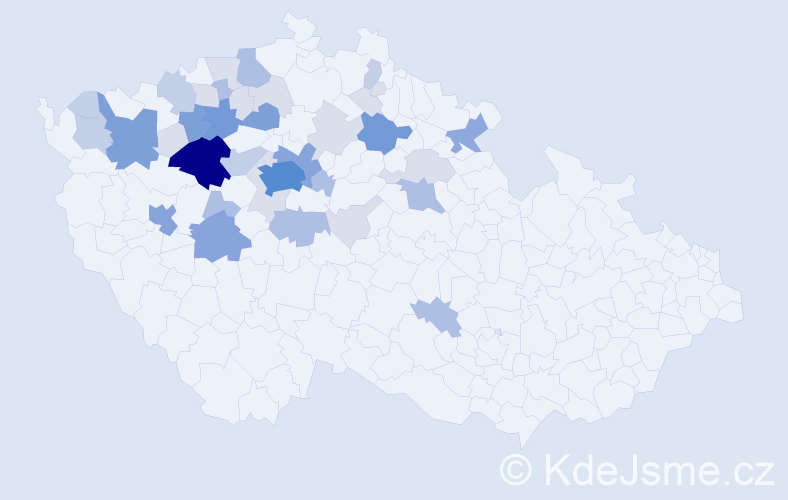 Příjmení: 'Bařtipánová', počet výskytů 125 v celé ČR