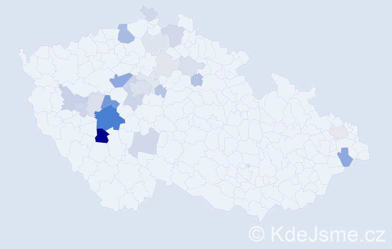 Příjmení: 'Bolina', počet výskytů 78 v celé ČR