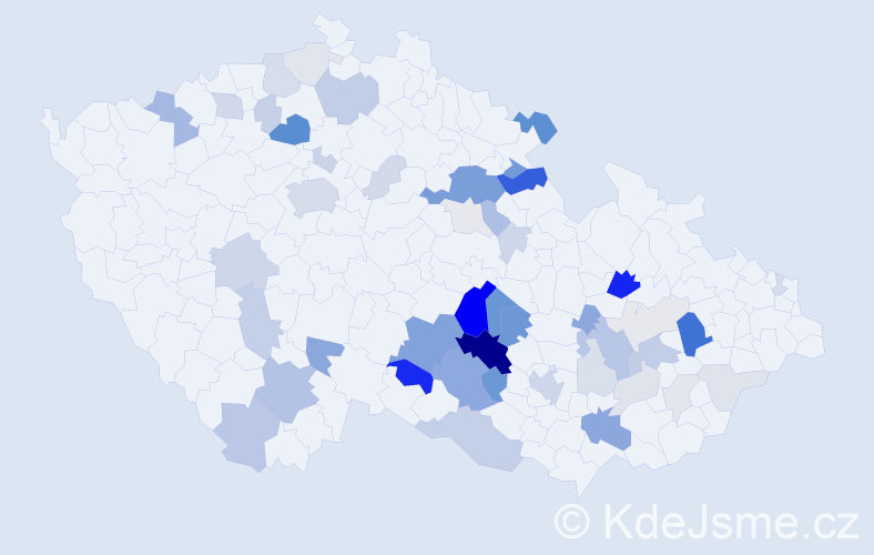 Příjmení: 'Kujalová', počet výskytů 177 v celé ČR