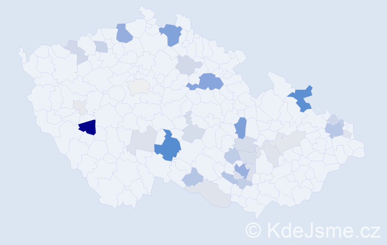 Příjmení: 'Kittnerová', počet výskytů 87 v celé ČR