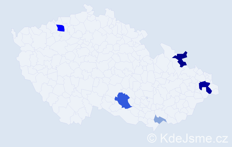 Příjmení: 'Visnyai', počet výskytů 17 v celé ČR