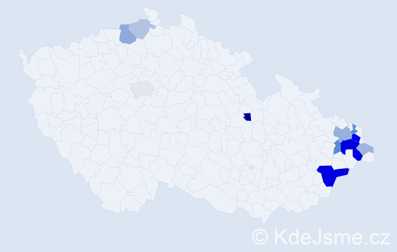 Příjmení: 'Galačová', počet výskytů 37 v celé ČR