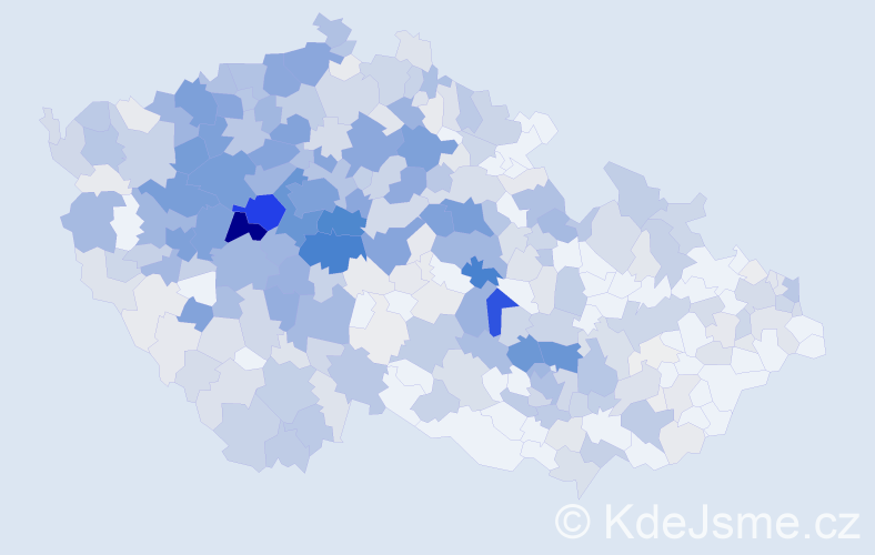 Příjmení: 'Šebek', počet výskytů 2255 v celé ČR