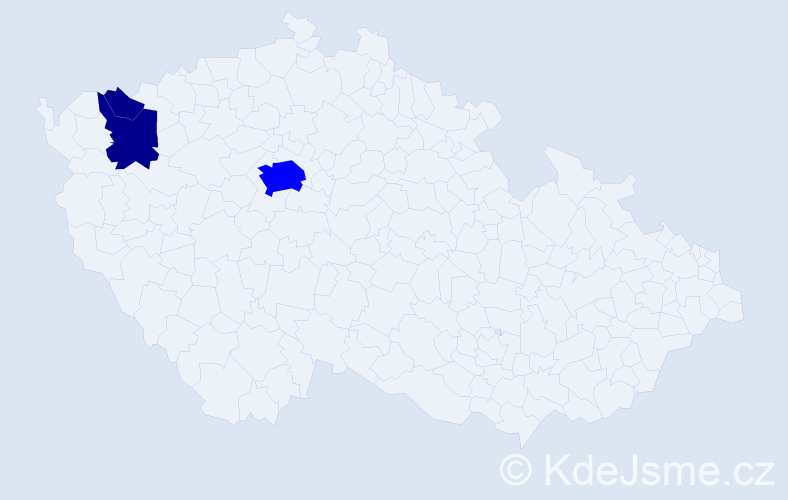 Příjmení: 'Filústeková', počet výskytů 5 v celé ČR