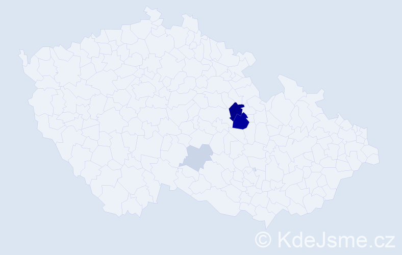 Příjmení: 'Bresto', počet výskytů 10 v celé ČR