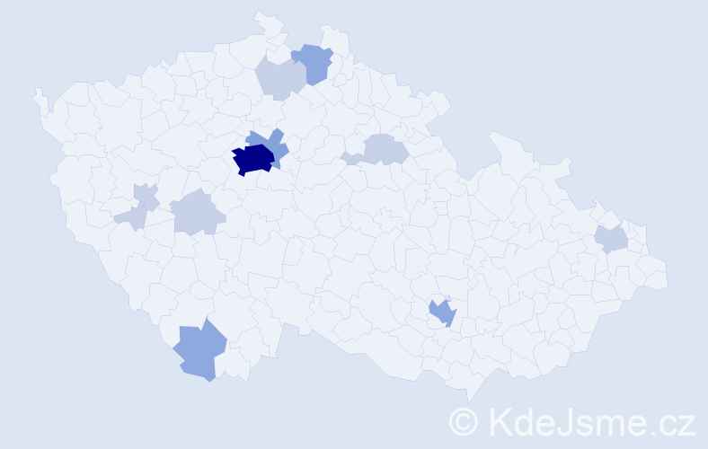 Příjmení: 'Kobryn', počet výskytů 27 v celé ČR