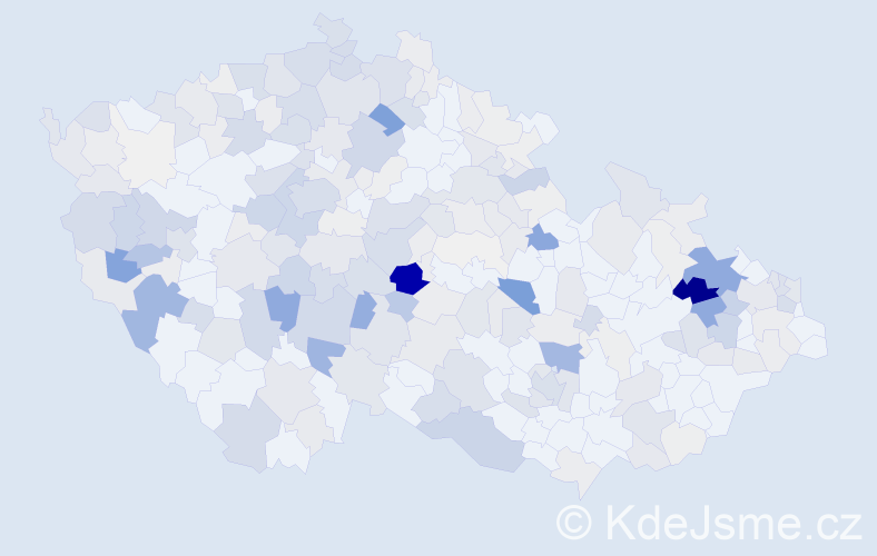 Příjmení: 'Cihlář', počet výskytů 1041 v celé ČR