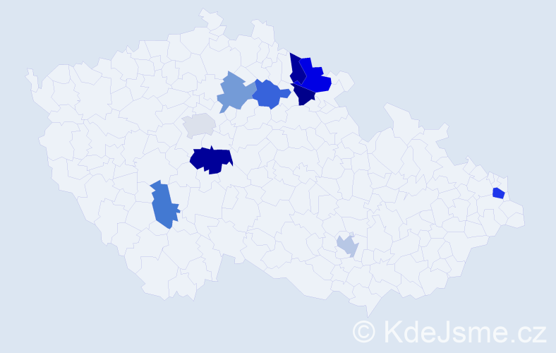 Příjmení: 'Baer', počet výskytů 13 v celé ČR