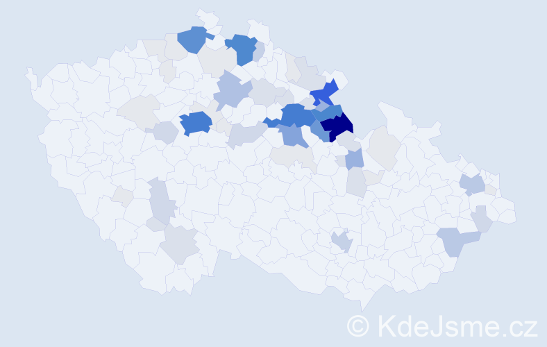 Příjmení: 'Cvejnová', počet výskytů 295 v celé ČR