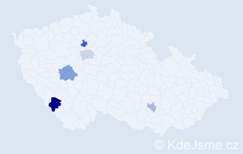 Příjmení: 'Kheml', počet výskytů 8 v celé ČR
