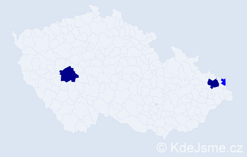 Příjmení: 'Podgrabiński', počet výskytů 5 v celé ČR