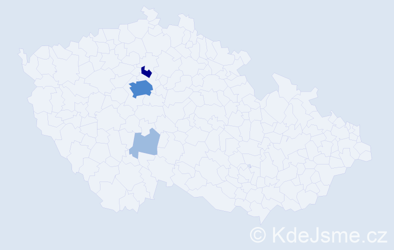Příjmení: 'Morvaj', počet výskytů 7 v celé ČR