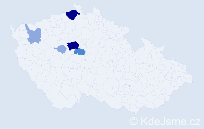 Příjmení: 'Peršl', počet výskytů 14 v celé ČR
