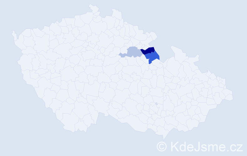 Příjmení: 'Plegerová', počet výskytů 8 v celé ČR