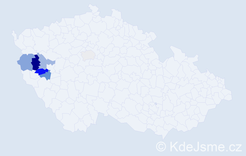 Příjmení: 'Umnerová', počet výskytů 8 v celé ČR
