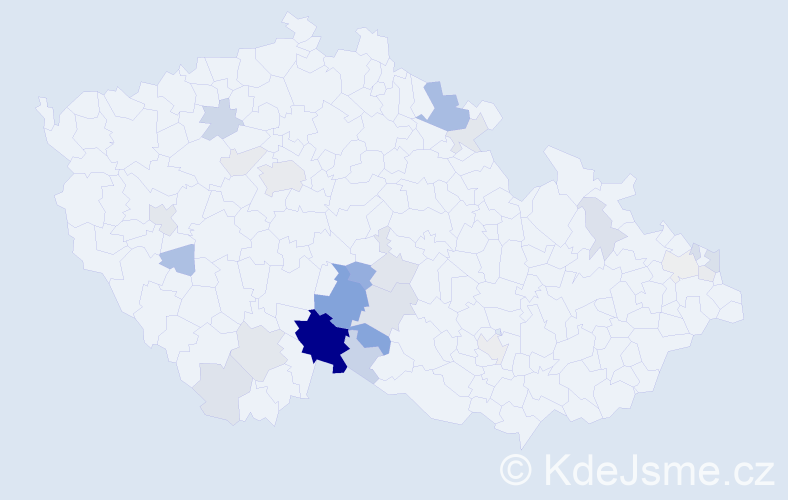 Příjmení: 'Šamal', počet výskytů 76 v celé ČR