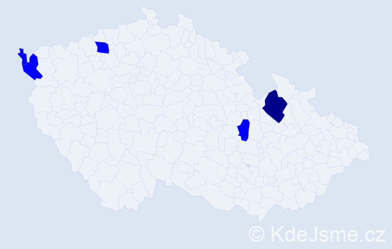 Příjmení: 'Petrilová', počet výskytů 6 v celé ČR