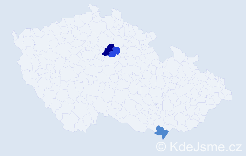 Příjmení: 'Fábinová', počet výskytů 9 v celé ČR