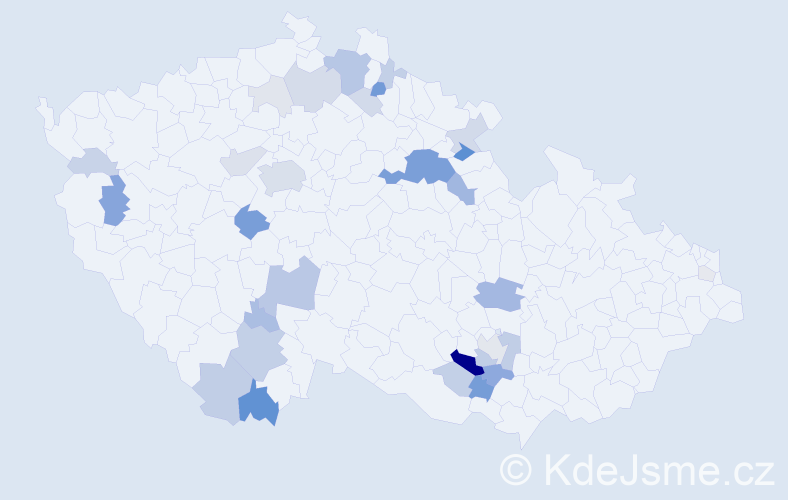 Příjmení: 'Proboštová', počet výskytů 104 v celé ČR