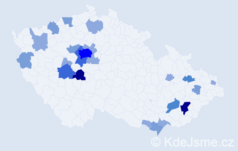 Příjmení: 'Loch', počet výskytů 54 v celé ČR