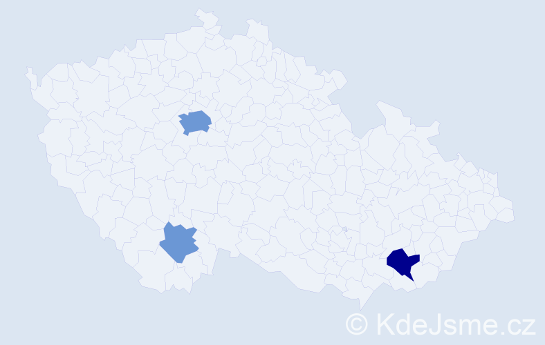 Příjmení: 'Vinokurov', počet výskytů 9 v celé ČR